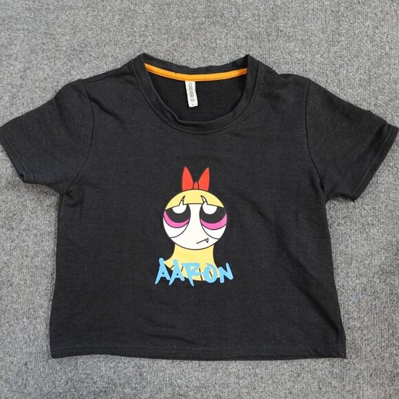 Powerpuff Girls Womens T-shirt L Black Aaron - Picture 1 of 8